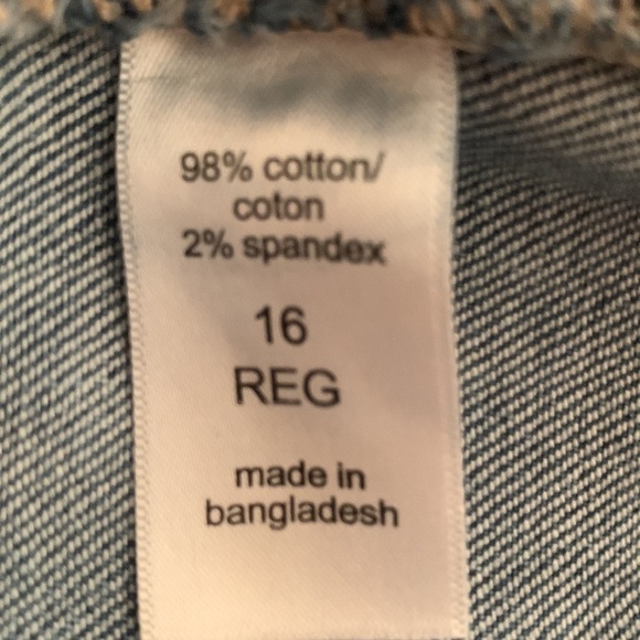 Maurices Denim Faded & Distressed Overalls Size 16R - Picture 5 of 12